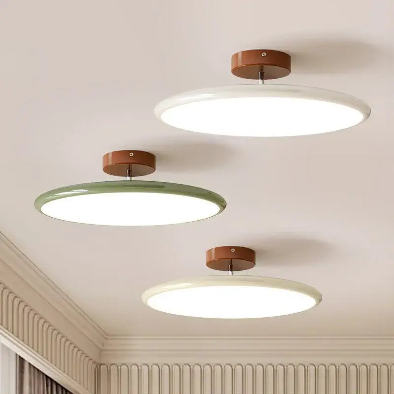 Modern wood and white nordic ceiling light living room dimmable