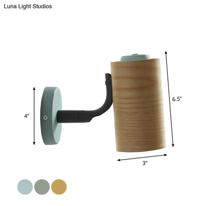 Modern wood and yellow green wall sconce pair for bathroom