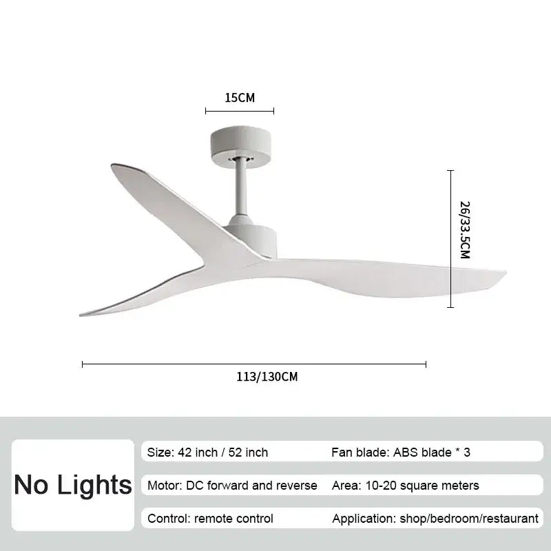 Modern wood industrial wind ceiling fan for living room