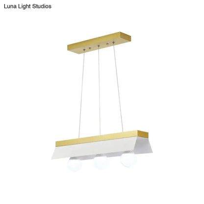 DecorBites™ Modern Wood Island Billiard Light with Black/White Shade - 3 or 5 Lights for Restaurant