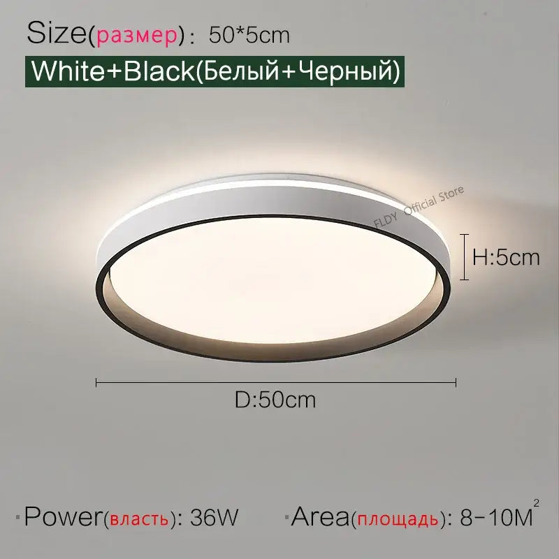 Modern wood led ceiling lamp bedroom circular light