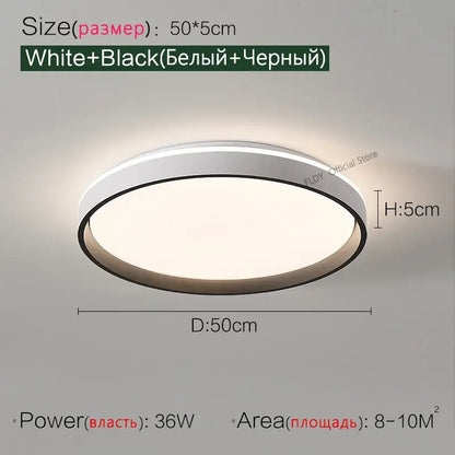 Modern wood led ceiling lamp bedroom circular light