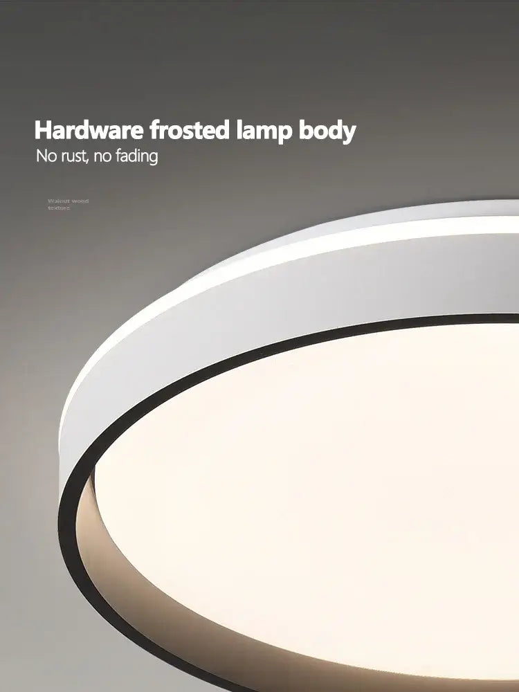 Modern wood led ceiling lamp bedroom circular light