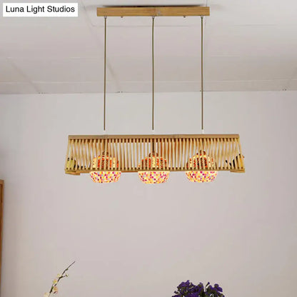 Modern wood pendant light bird feeder garden & patio decor