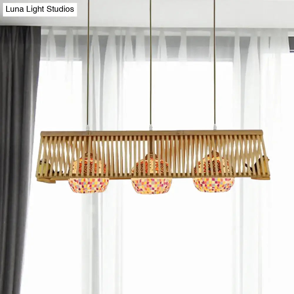 Modern wood pendant light bird feeder garden & patio decor