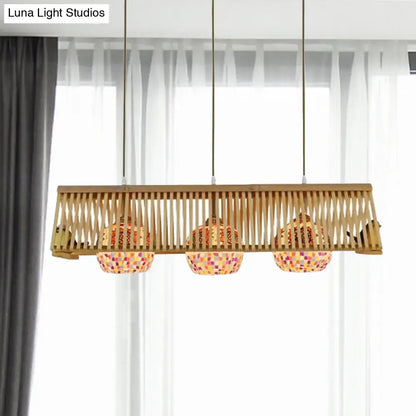 Modern wood pendant light bird feeder garden & patio decor