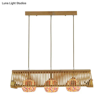 Modern wood pendant light bird feeder garden & patio decor