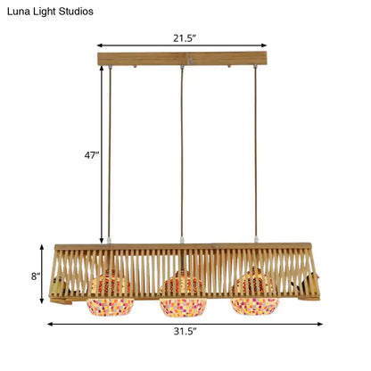 Modern wood pendant light bird feeder garden & patio decor