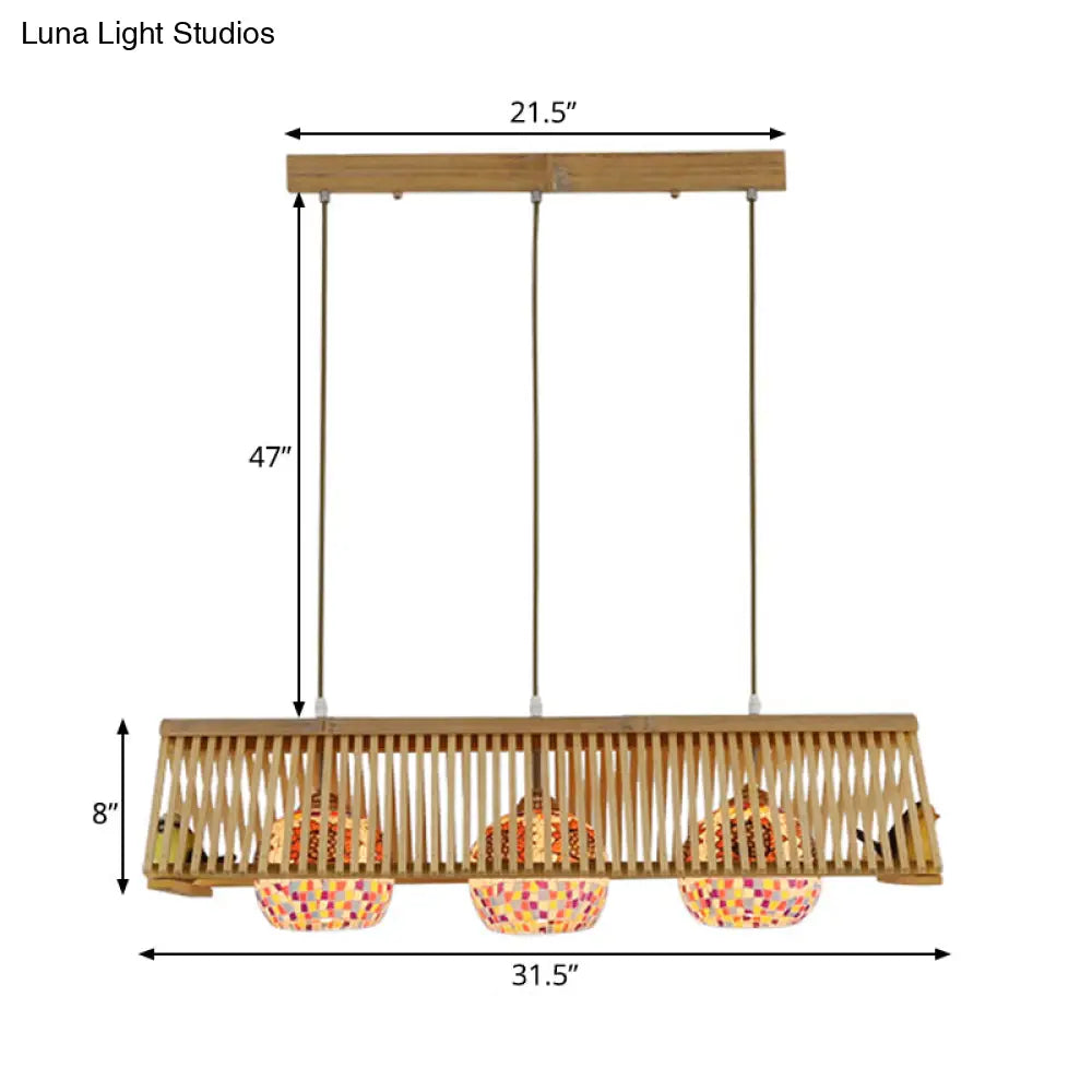 DecorBites™ Modern Wood Pendant Light in Roof Shape, Beige Hanging Fixture, 16"/19.5" Width