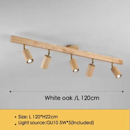 Modern wood three light adjustable gu10 led ceiling lamp kitchen