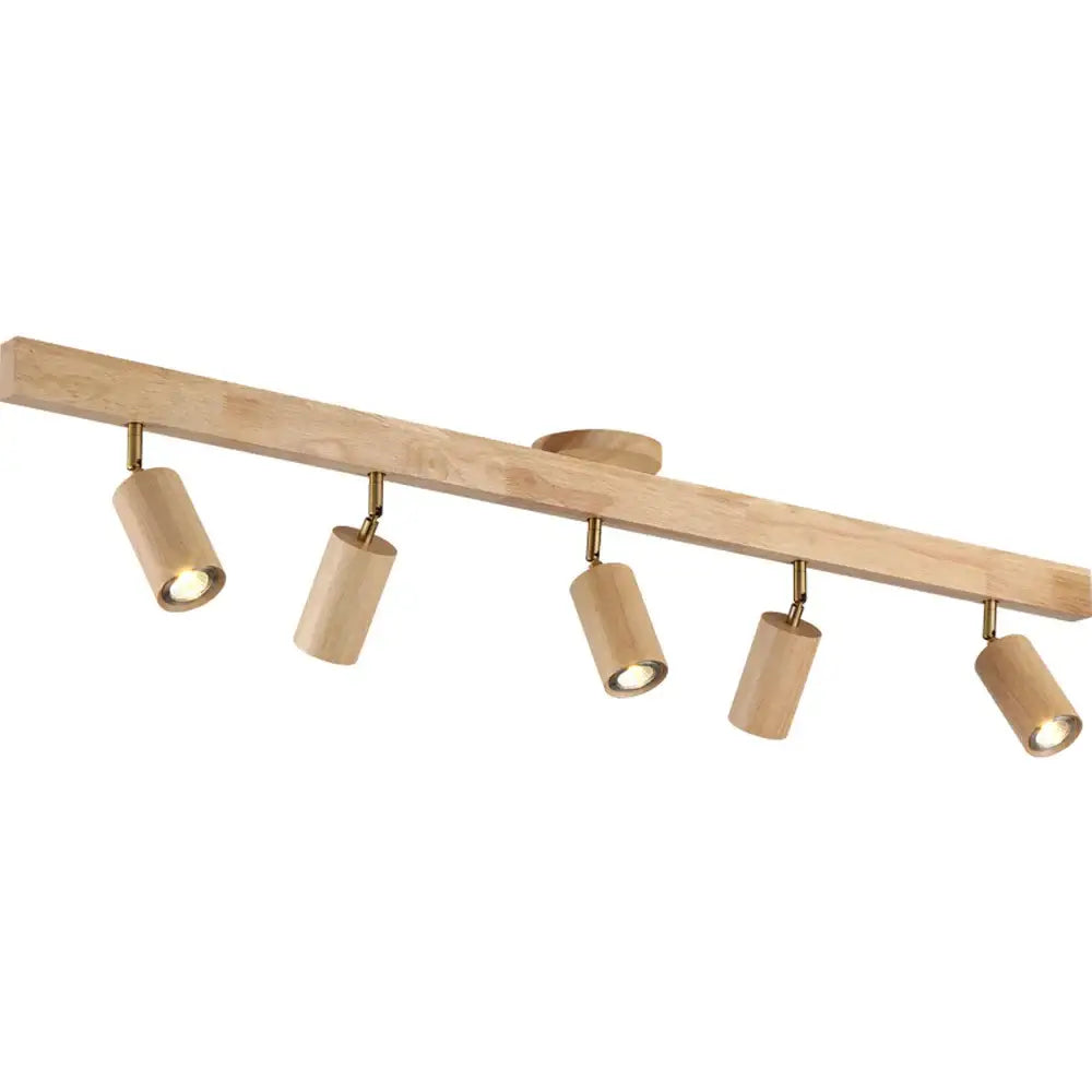 Modern wood three light adjustable gu10 led ceiling lamp kitchen