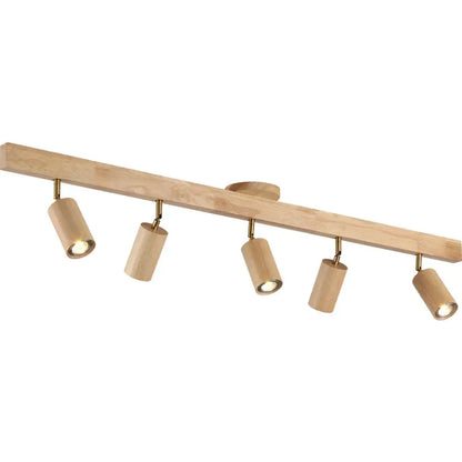 Modern wood three light adjustable gu10 led ceiling lamp kitchen