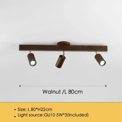 Modern wood three light adjustable gu10 led ceiling lamp kitchen