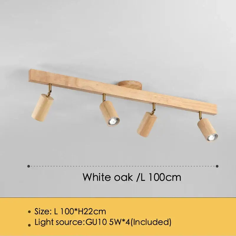 Modern wood three light adjustable gu10 led ceiling lamp kitchen