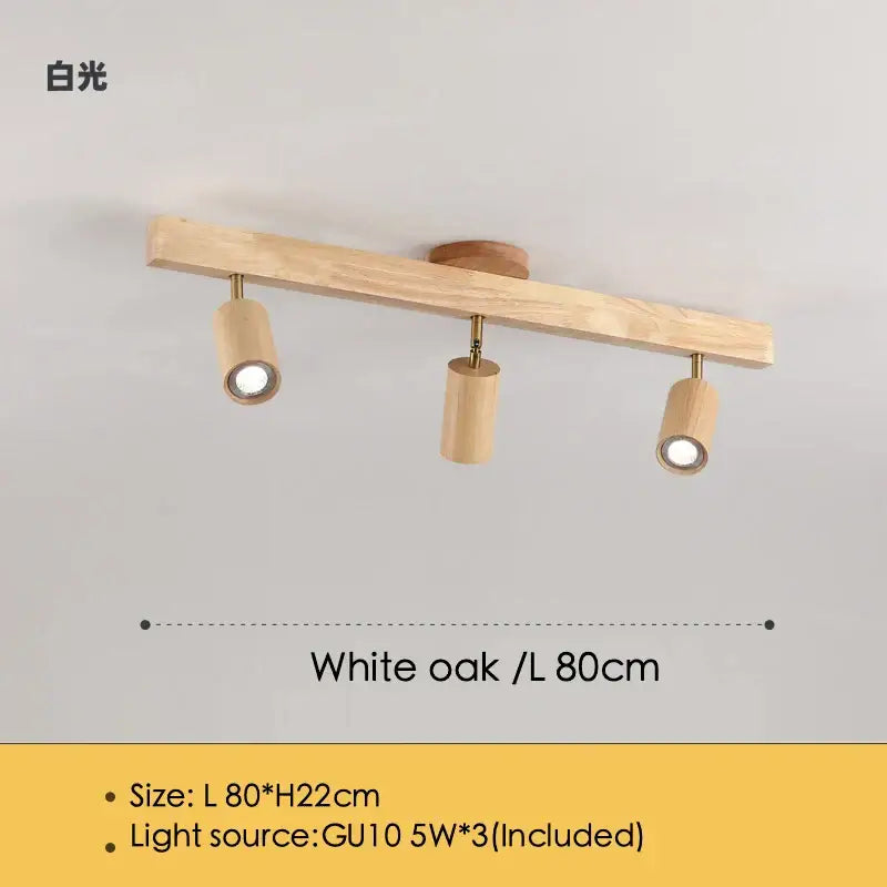 Modern wood three light adjustable gu10 led ceiling lamp kitchen