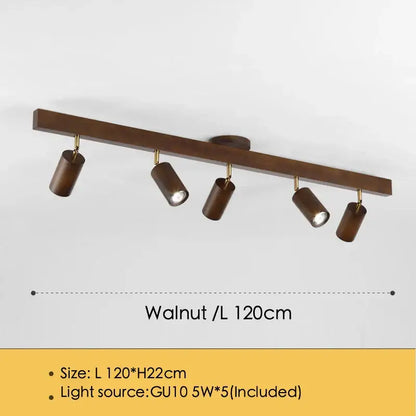 Modern wood three light adjustable gu10 led ceiling lamp kitchen