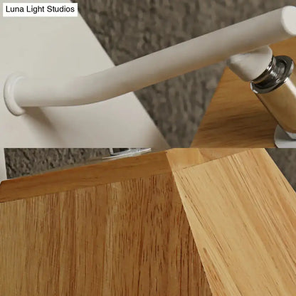 Modern wood trapezoid wall sconce bedroom direct wired light