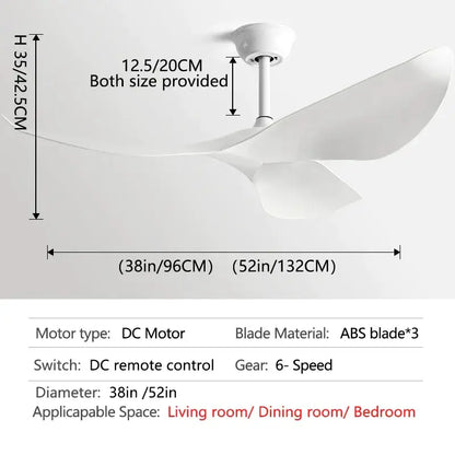 Modern wooden ceiling fan with remote control living room modern spaces