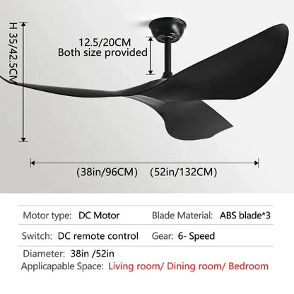 Modern wooden ceiling fan with remote control living room modern spaces