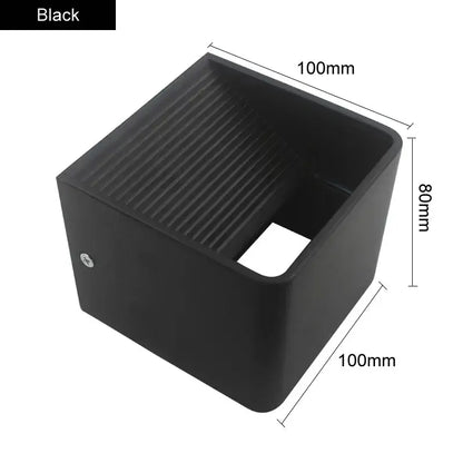 Modern wooden cube led wall light bedroom sconce