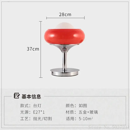 Modern yellow and chrome glass egg tart desk lamp bedroom