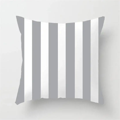 Modern yellow and gray geometric stripe pillowcase living room decor