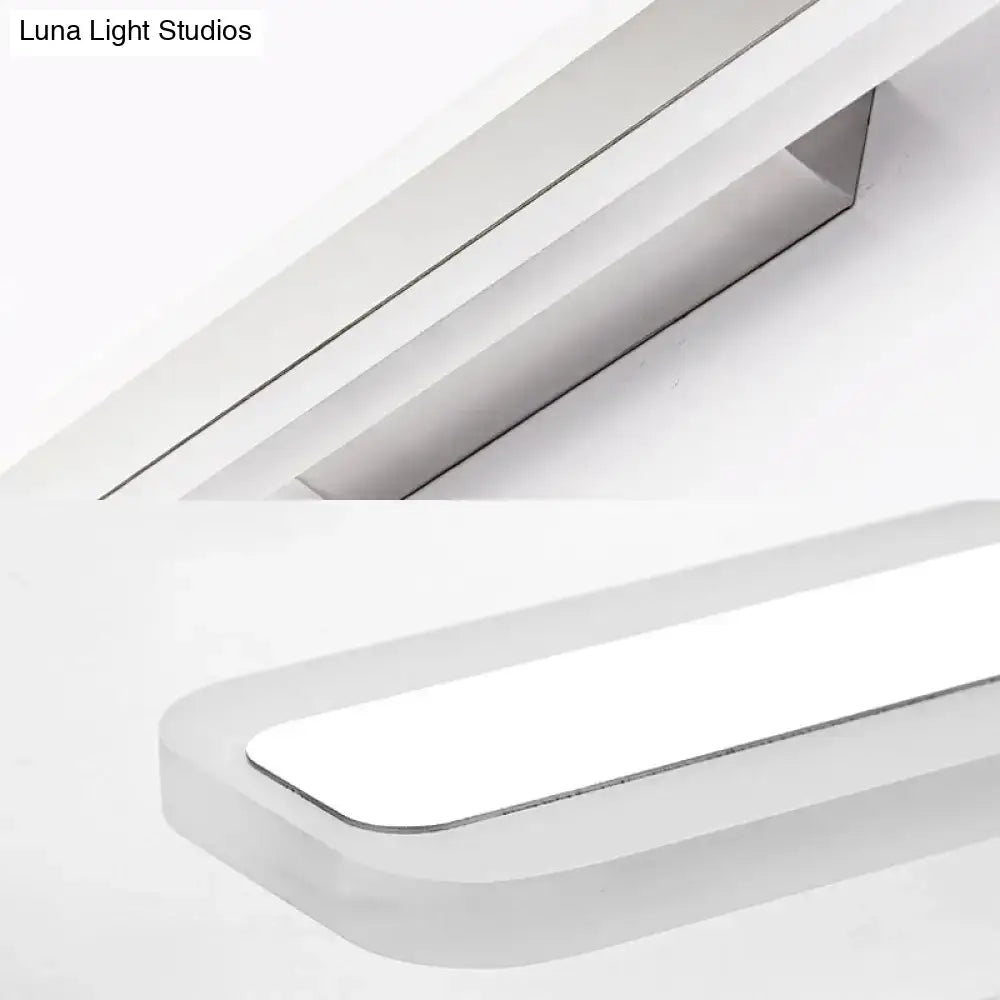 Modern yellow and gray led white light strip bathroom vanity fixture