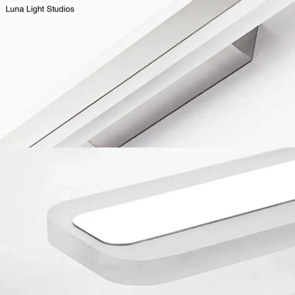 Modern yellow and gray led white light strip bathroom vanity fixture