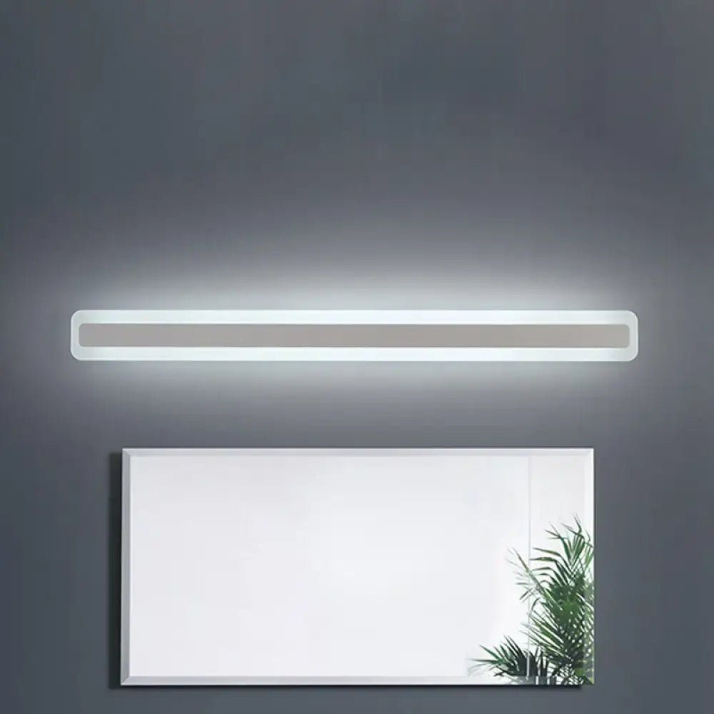 Modern yellow and gray led white light strip bathroom vanity fixture