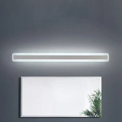 Modern yellow and gray led white light strip bathroom vanity fixture