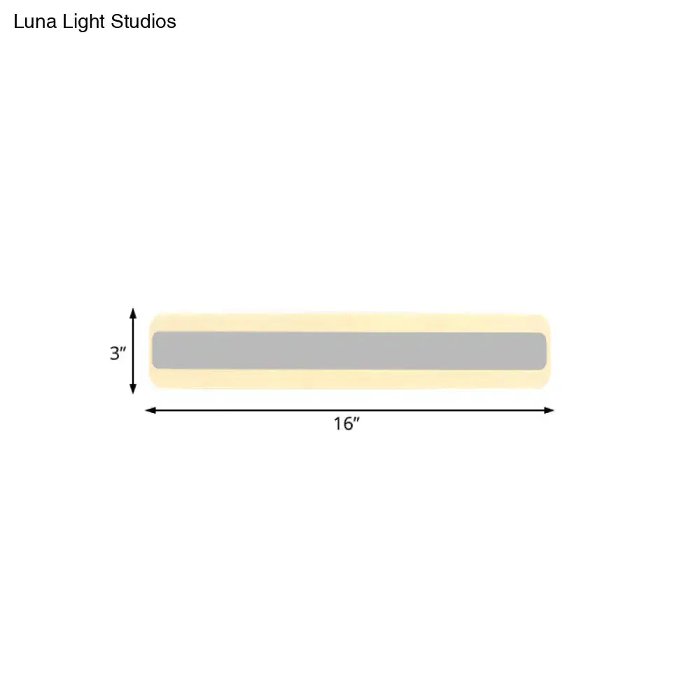 Modern yellow and gray led white light strip bathroom vanity fixture