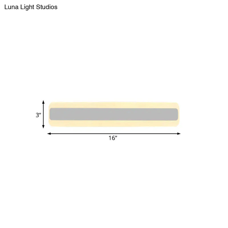 Modern yellow and gray led white light strip bathroom vanity fixture