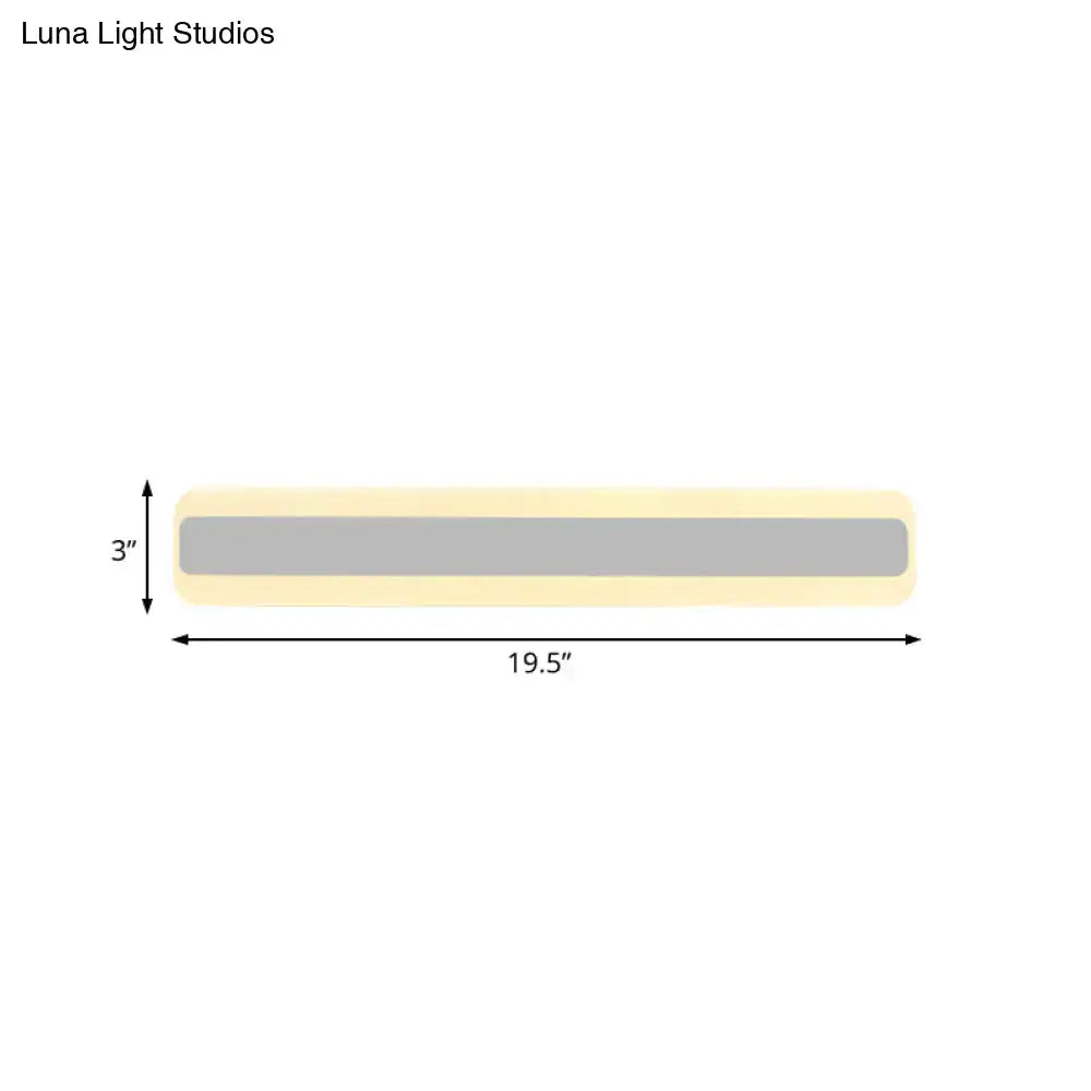 Modern yellow and gray led white light strip bathroom vanity fixture