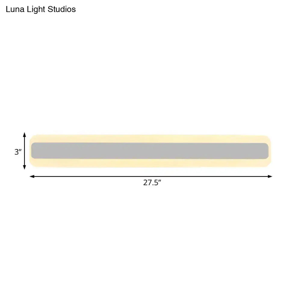 Modern yellow and gray led white light strip bathroom vanity fixture