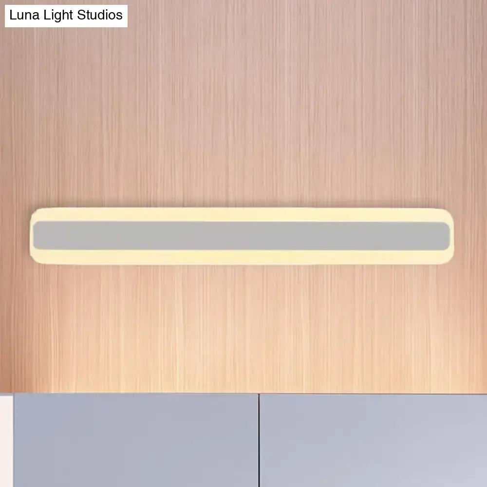 Modern yellow and gray led white light strip bathroom vanity fixture