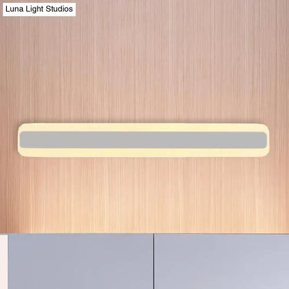 Modern yellow and gray led white light strip bathroom vanity fixture