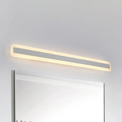 Modern yellow and gray led white light strip bathroom vanity fixture