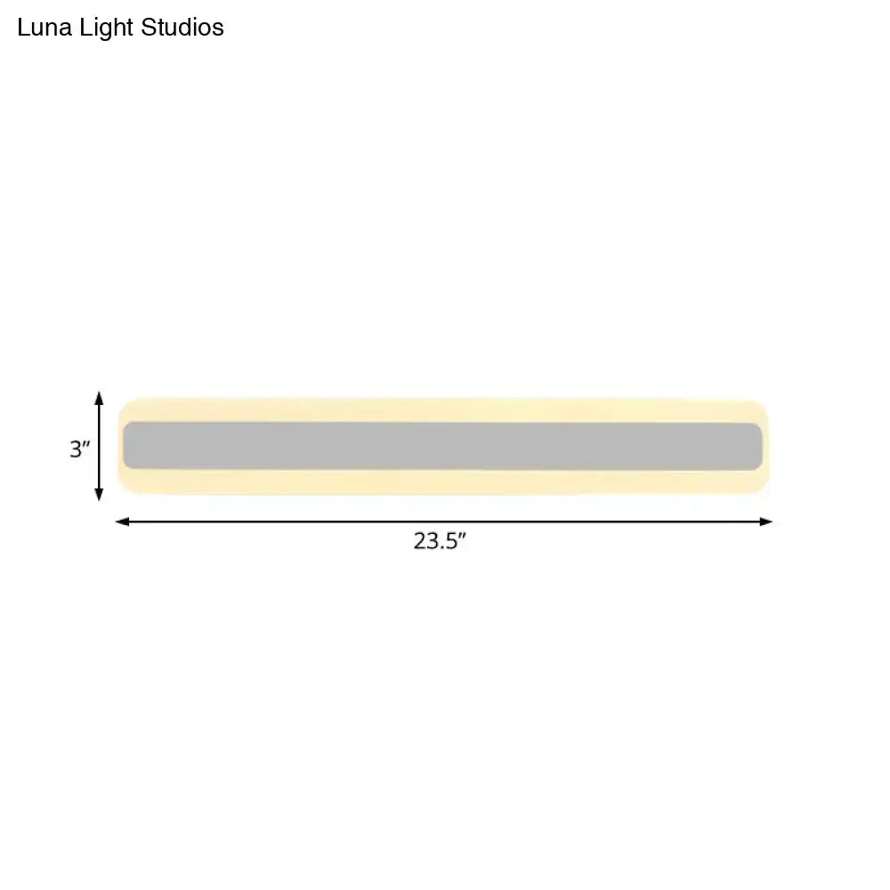 Modern yellow and gray led white light strip bathroom vanity fixture