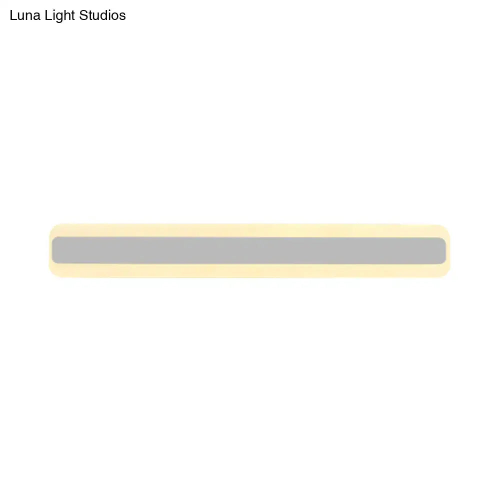 Modern yellow and gray led white light strip bathroom vanity fixture