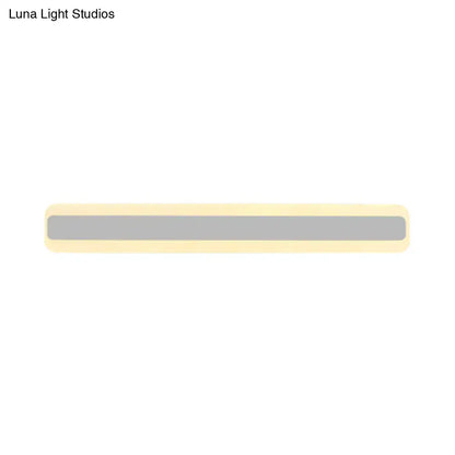 Modern yellow and gray led white light strip bathroom vanity fixture