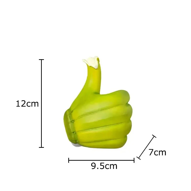 Modern yellow banana fist resin statue bedroom desk ornament
