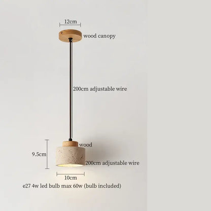 Modern yellow travertine led pendant lights for kitchen island