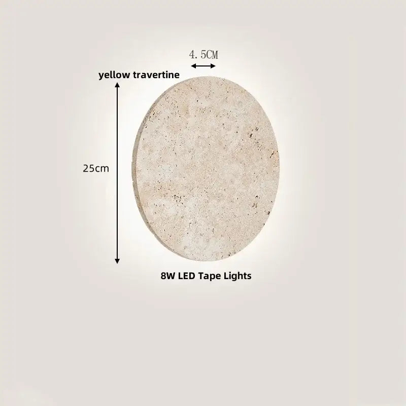 Modern yellow travertine square led wall lamp sconce stair light