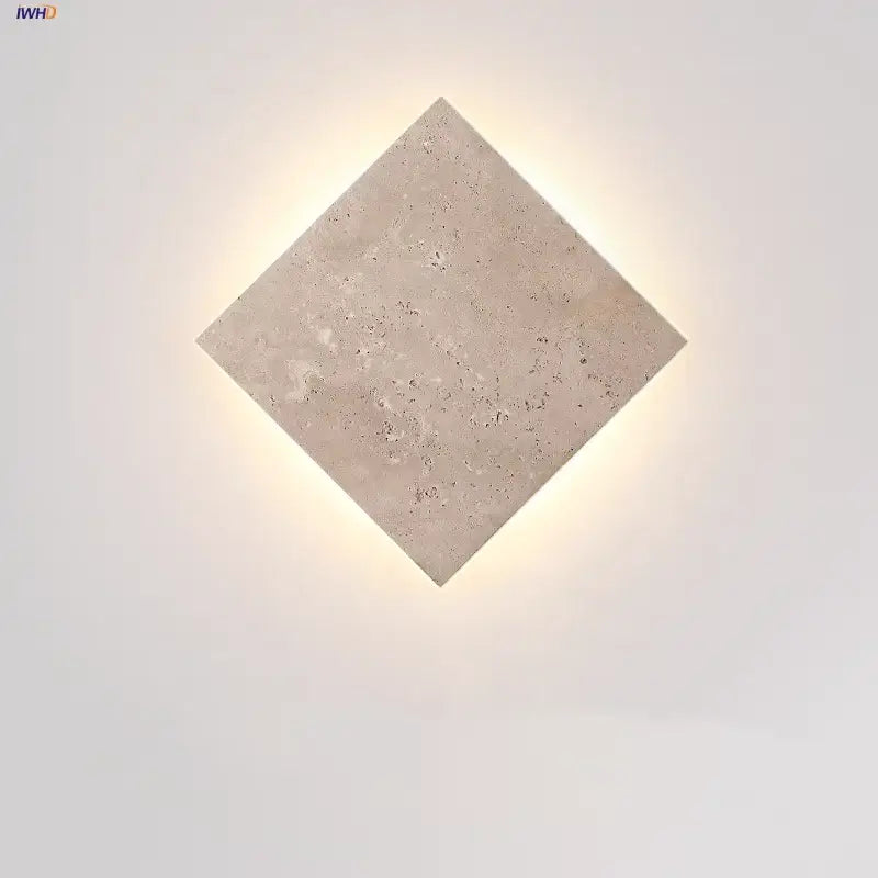 Modern yellow travertine square led wall lamp sconce stair light