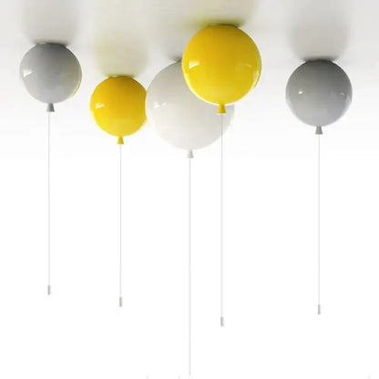 Modern yellow white & gray balloon light for bedroom and living room