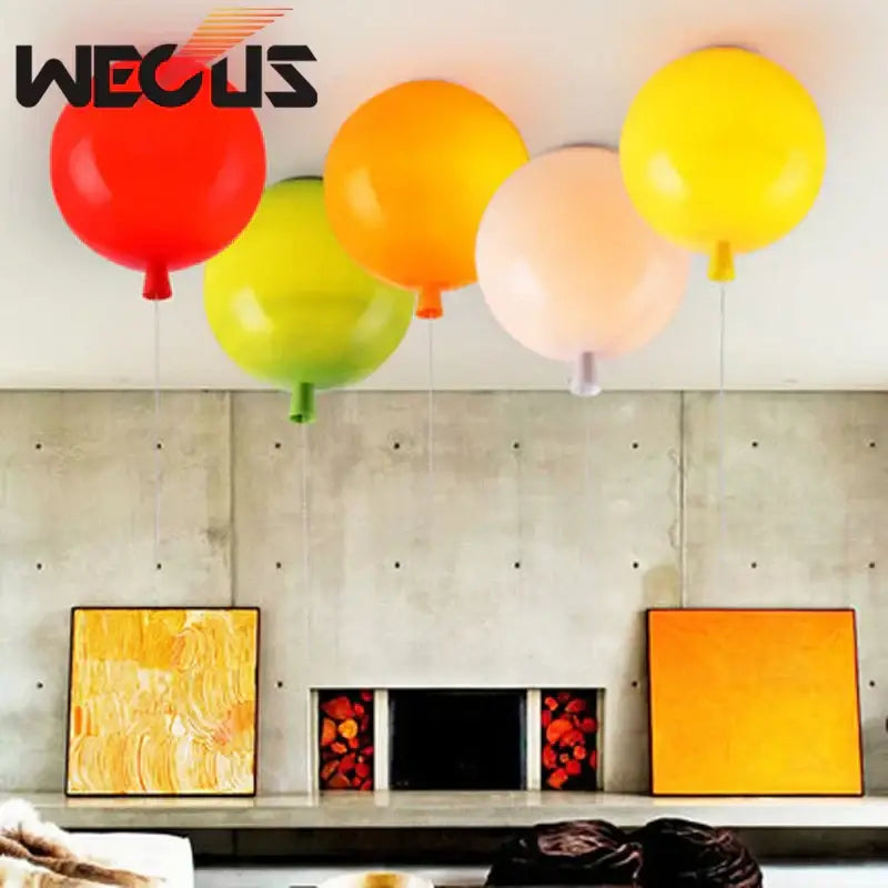 Modern yellow white & gray balloon light for bedroom and living room