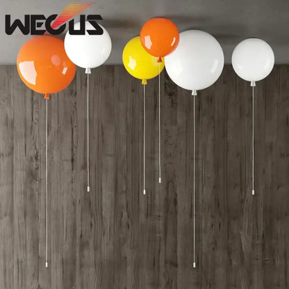 Modern yellow white & gray balloon light for bedroom and living room
