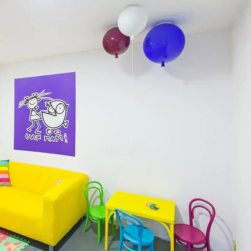 Modern yellow white & gray balloon light for bedroom and living room