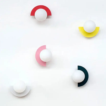 Modern yellow & white kids macaron led wall lamp bedroom sconce