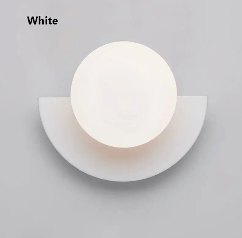 Modern yellow & white kids macaron led wall lamp bedroom sconce